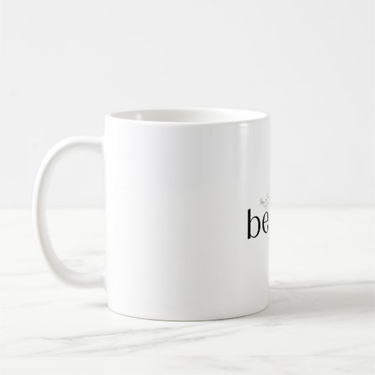 Sei nett mit kleinem Vogel und Herz Kaffeetasse (Links)