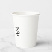 Sei nett mit minimalem Design Pappbecher (Links)