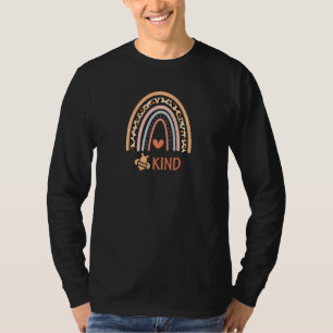 Sei nett mit süßer Biene-Grafik und Leopardenprint T-Shirt