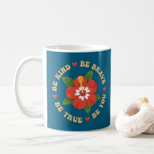 Sei nett mutig, sei wahr, wenn du bist kaffeetasse (Mit Donut)