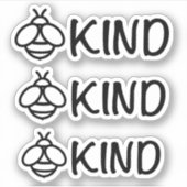 Sei nett, niedliches Bienenbild Aufkleber (Vorderseite)