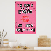 Sei nett oder du gehst im Burn Book Poster (Küche)