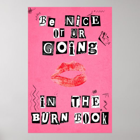 Sei nett oder du gehst im Burn Book Poster (Vorne)