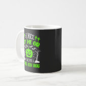 Sei nett oder setze ZauberHalloween Hexenkürbiss Kaffeetasse (Vorderseite Links)