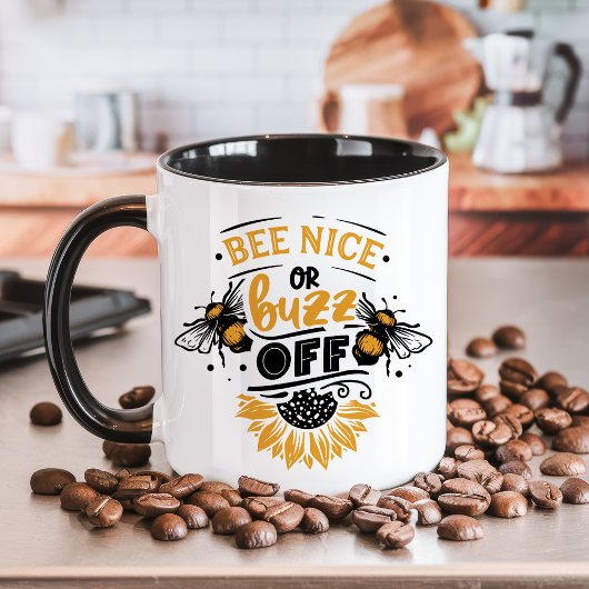 Sei nett oder verschwinde lustige Honigbiene Tasse
