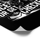 Sei nett oder werde kontrolliert Lustiges Eishocke Poster (Ecke)