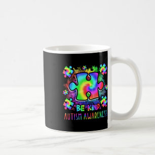 Sei nett Puzzle-Teile Tie Dye Autismus-Bewusstsein Kaffeetasse
