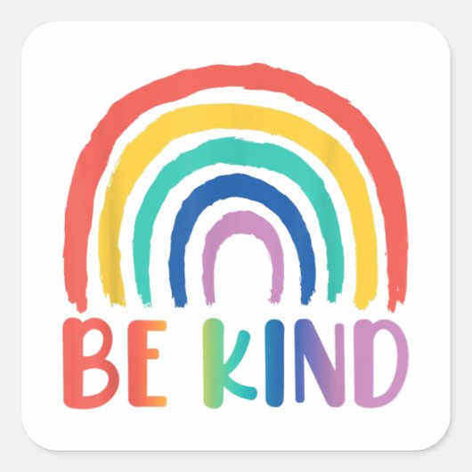 Sei nett quadratischer aufkleber (Vorderseite)