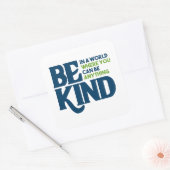 Sei nett quadratischer aufkleber (Umschlag)