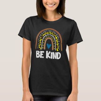 Sei nett Regenbogen Orange Anti-Mobbing-Einheitsta T-Shirt