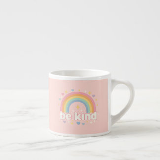 Sei nett – Regenbogen-Pastell-Positivität Espressotasse