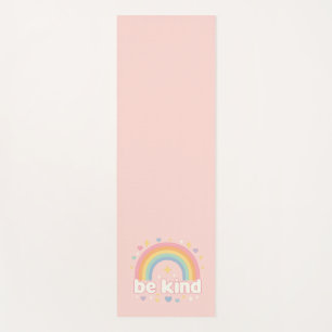 Sei nett – Regenbogen-Pastell-Positivität Yogamatte