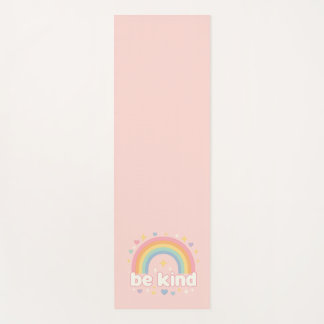 Sei nett – Regenbogen-Pastell-Positivität Yogamatte