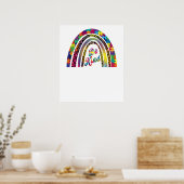 sei nett Regenbogen Poster (Küche)