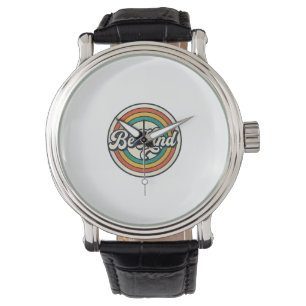 Sei nett Retro-Regenbogen Vintage-Shirt-Design_2 Armbanduhr