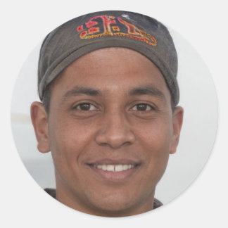 Sei nett runder aufkleber