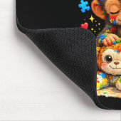 Sei nett schlage Affe farbenfrohes Puzzle Autismus Mousepad (Ecke)