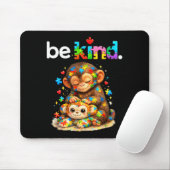 Sei nett schlage Affe farbenfrohes Puzzle Autismus Mousepad (Mit Mouse)