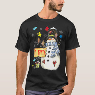 Sei nett Schneemann Puzzle Autismus-Bewusstsein Lu T-Shirt