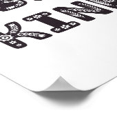 Sei nett! Schwarz-Weiß-Kleinkind-Kinderzimmer Poster (Ecke)