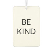 Sei nett, Schwarz-weiß minimalistisch Autolufterfrischer (Rückseite)