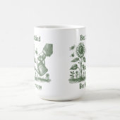 Sei nett, sei glücklich für Umweltpädagogen Kaffeetasse (Mittel)