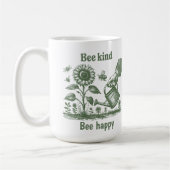 Sei nett, sei glücklich für Umweltpädagogen Kaffeetasse (Links)