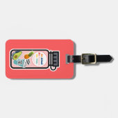 Sei nett! Sei glücklich! Sei du. Flasche Gepäckanhänger (Vorderseite horizontal)