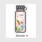 Sei nett! Sei glücklich! Sei du. Flasche Vinyl Sti Aufkleber (Blatt)