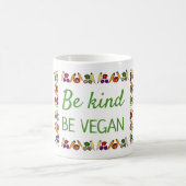 Sei nett, sei VEGAN. Ihr Name, personalisiert Kaffeetasse (Mittel)