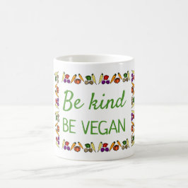 Sei nett, sei VEGAN. Ihr Name, personalisiert Kaffeetasse