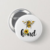 Sei nett Sonnenblume Button (Vorne & Hinten)