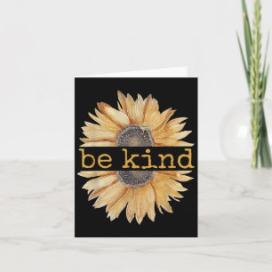 Sei nett Sonnenblume Retro Vintage Süße Grafik Fre Karte