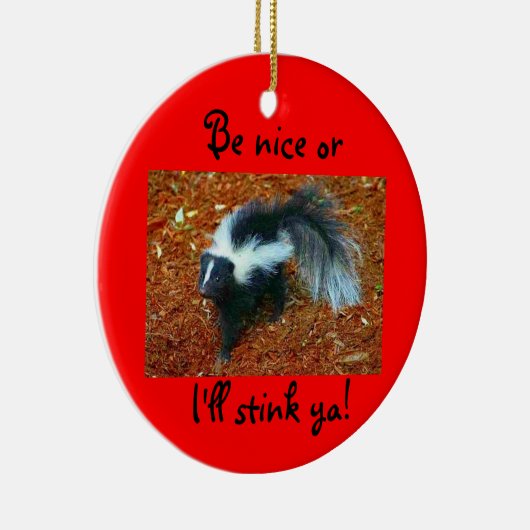 Sei nett, sonst stinke ich dir!-Kreise-Ornament Keramikornament (Rechts)