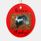Sei nett, sonst stinke ich dir!-Kreise-Ornament Keramikornament (Links)