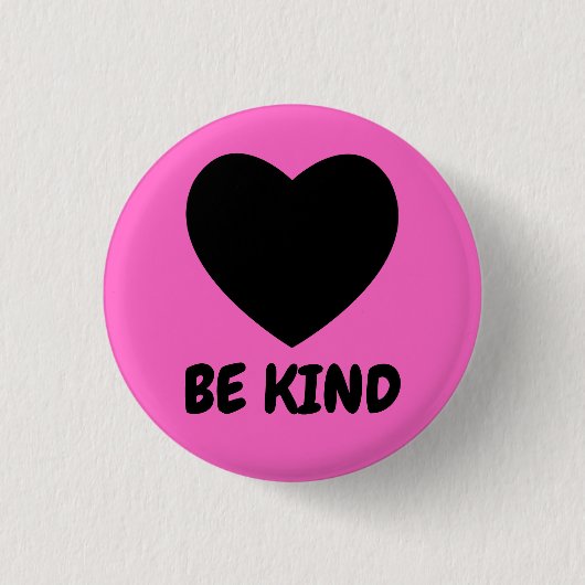 Sei nett - Symbol für schwarze Liebe Button (Vorderseite)