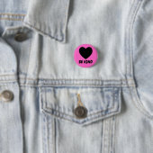 Sei nett - Symbol für schwarze Liebe Button (Beispiel)