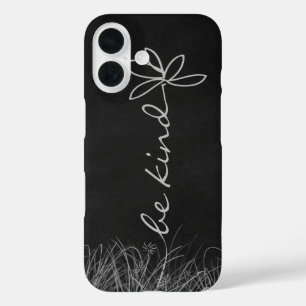 Sei nett Text und Gänseblümchen iPhone 16 Hülle