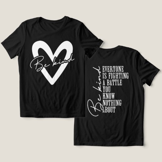Sei nett Tri-Blend shirt (Design Vorderseite & Rückseite)