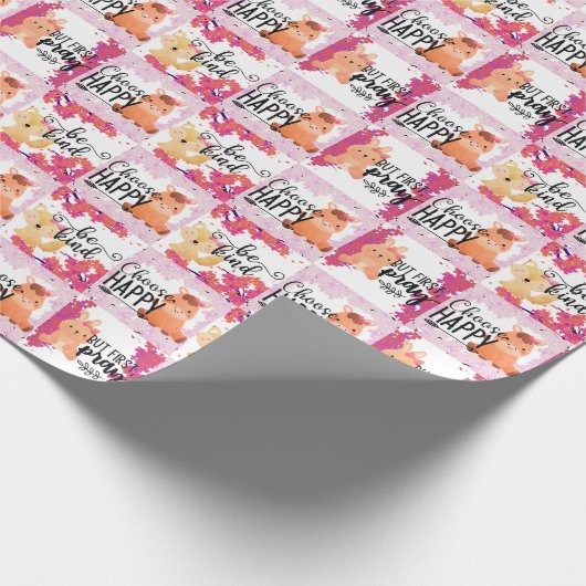 Sei nett; wähle Glück, aber bete, das Papier zu ze Geschenkpapier (Ecke)