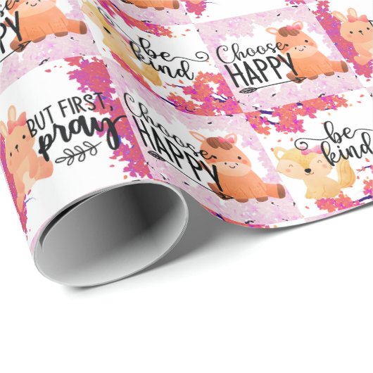 Sei nett; wähle Glück, aber bete, das Papier zu ze Geschenkpapier (Rolleneckpunkt)