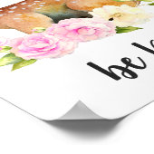 Sei nett | Waldland Hirsche Kinderzimmer Kunst Poster (Ecke)