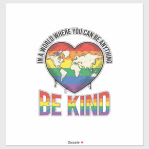 Sei nett Welt Herz Regenbogen Vektor T-Shirt Desig Aufkleber