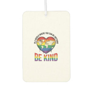Sei nett Welt Herz Regenbogen Vektor T-Shirt Desig Autolufterfrischer