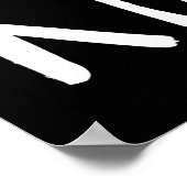 Sei nett | White Brush Script Style Poster (Ecke)