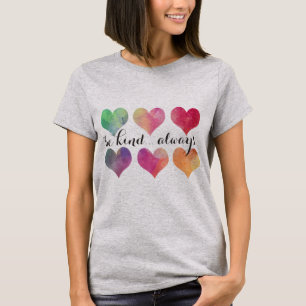 Sei nett...Zitiere immer mit Wasserfarben-Herzen T-Shirt