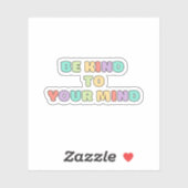 Sei nett zu deinem Geist | Zitat Koni Peach Candy Aufkleber (Blatt)