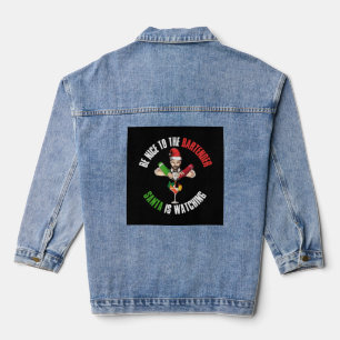 Sei nett zu dem Barkeeper Funny Santa Claus Gesche Jeansjacke