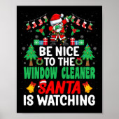 Sei nett zu dem Fenster Reiniger Santa Window Wash Poster (Vorne)