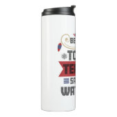 Sei nett zu dem Lehrer, den der Weihnachtsmann dem Thermosbecher (Nach links gedreht)